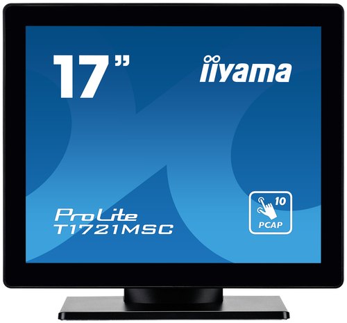 iiyama ProLite T1721MSC-B2 computer monitor 43,2 cm (17") 1280 x 1024 Pixels SXGA LED Touchscreen Tafelblad Zwart