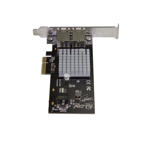 StarTech.com Dual Port 10G PCIe Netwerk Adapter Kaart, Intel-X550AT 10GBASE-T & NBASE-T PCI Express Netwerk Interface Adapter 10/5/2.5/1GbE Multi Gigabit Ethernet 5 Speed NIC LAN Kaart