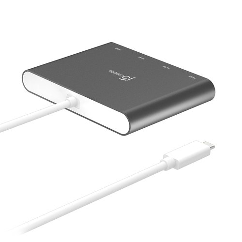j5create JCA366-N USB-C™ naar 4-Port HDMI™ Multi-Monitor Adapter