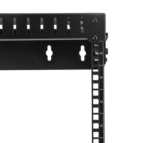 StarTech.com 2 Post 15U Heavy-Duty Wandmonteerbare Server Rack, 19" Open Frame Netwerk Rack met Verstelbare Diepte, Data Rack voor IT/AV/Patchpaneel/Computer Apparatuur, Incl Kooimoeren en Schroeven