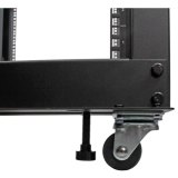 StarTech.com 4-Post 12U Mobiel Open Frame Server Rack, 19" Patchkast met Wielen en 4 Stijlen, Open Serverkast met Verstelbare Diepte voor Computer / AV / Netwerk Apparatuur - Wielen, Stelvoeten of Vloermontage