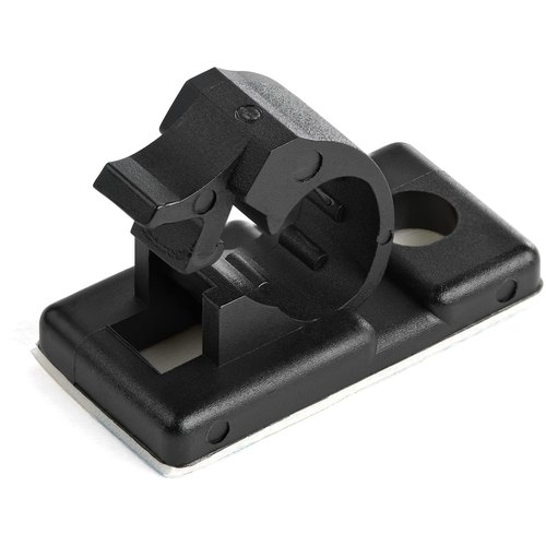 StarTech.com 100 Zelfklevende Kabelmanagement Clips, 5.5mm, Zwart, Netwerk/Ethernet/Bureau/Computer Kabelbeheer, Klevende Kabelhouders, Zelfklevende Klem, Nylon, UL/94V-2 Brandklasse