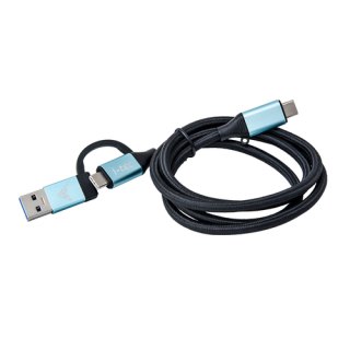 i-tec C31USBCACBL USB-kabel USB 3.2 Gen 1 (3.1 Gen 1) 1 m USB C 10 Gbit/s Zwart, Blauw