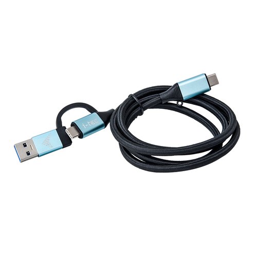 i-tec C31USBCACBL USB-kabel USB 3.2 Gen 1 (3.1 Gen 1) 1 m USB C 10 Gbit/s Zwart, Blauw