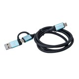 i-tec C31USBCACBL USB-kabel USB 3.2 Gen 1 (3.1 Gen 1) 1 m USB C 10 Gbit/s Zwart, Blauw