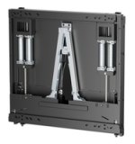 Manhattan Wandbeugel voor tv’s en monitoren van 55–75 inch, gereedschapsloze hoogteverstelling, VESA 200x200 tot 600x600 mm, max. 65 kg, zwart, controleer de vier montagegaten aan de achterzijde van het scherm