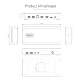 StarTech.com Dual-Monitor USB4 Docking Station, Dual 4K 120Hz of Single 8K 60Hz HDMI, 100W Laptop Charging, 2.5GbE, USB-C Multi-Monitor Dock, Zonder Drivers