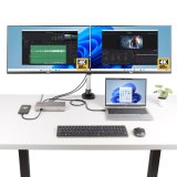 StarTech.com Triple-Monitor USB4 Docking Station, 4K 60Hz HDMI of DisplayPort, 100W Laptop Charging, 2.5GbE, USB-C Multi-Monitor Dock, Zonder Drivers