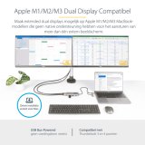 StarTech.com USB-C Multiport Adapter met Ingebouwde USB-C naar USB-A Dongle, Dual HDMI (4K30Hz/1080p60Hz), 3x USB-A 5Gbps, Mini Travel Dock, Laptop Docking Station, 40cm Kabel