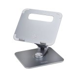StarTech.com Telescopische Laptopstandaard, 360 Roterende Voet, Draaibare Laptophouder voor Bureau, In Hoogte Verstelbaar & Kantelbaar, Max 5kg, Aluminium
