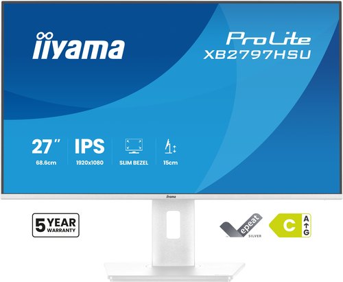 iiyama ProLite XB2797HSU-W1 computer monitor 68,6 cm (27") 1920 x 1080 Pixels Full HD LED Wit