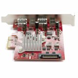 StarTech.com 4-Port USB PCIe Kaart - 10Gbps USB PCI Express Uitbreidingskaart met 2 Controllers - 2x USB-C & 2x USB-A ports (USB 3.2 Gen 2) - USB/USB-C PCI-e Kaart - Full Profile
