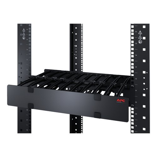APC Horizontale kabelmanager, 1U x 6" diep, enkelzijdig met kap
