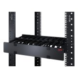 APC Horizontale kabelmanager, 1U x 6" diep, enkelzijdig met kap