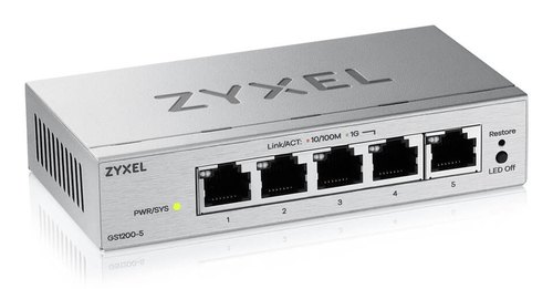 Zyxel GS1200-5V3 Managed L2 Gigabit Ethernet (10/100/1000) Desktop Grijs