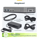 StarTech.com USB-C Docking Station Triple 4K Displays (2x 4K 60Hz, 1x 4K 30Hz), 100W Power Delivery, 6x USB 10Gbps, Gigabit Ethernet, DisplayPort + HDMI, Driverless Windows Laptop Dock