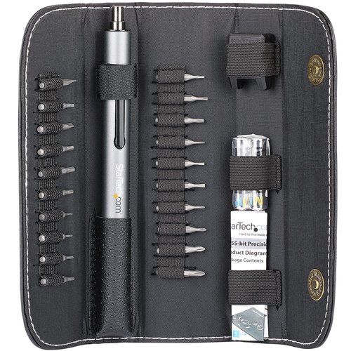 StarTech.com 20 Bit Elektrische Precisie Schroevendraaier Set - Mini Schroevendraaier op Batterij voor Laptop, Computer, Tablet, Telefoon & Electronica Reparatie - Magnetisch - Draadloos