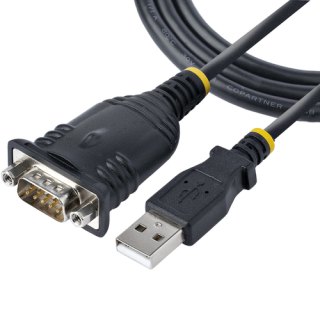 StarTech.com 1m USB Serial Converter Kabel, DB9 Male RS232 naar USB Converter, Prolific Chipset, USB naar Serieel Adapter voor PLC/Printer/Scanner/Switch, USB naar COM Poort Adapter, Windows/Mac