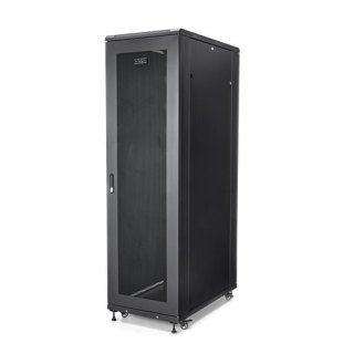 StarTech.com 4 Post 42U Netwerkkast, 19" Patchkast voor Computer/AV/IT Apparatuur, Data Rack met Wielen, Full Size Industriële Serverkast