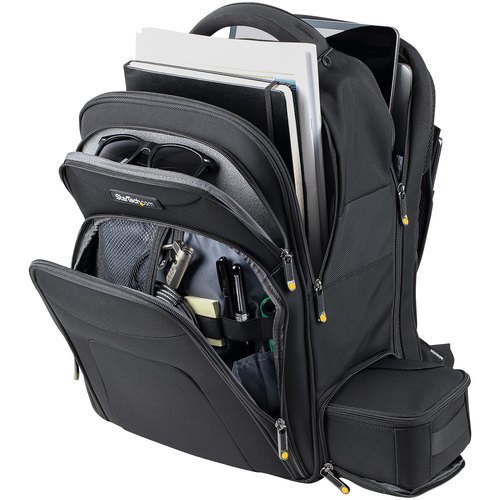 StarTech.com 15.6" Laptop Rugzak met Verwijderbare Opbergtas voor Accessoires, Professionele IT Tech Backpack, Werk/Reizen/Pendelen, Ergonomische Computer Tas, Duurzaam Ballistisch Nylon, Notebook/Tablet Vakken