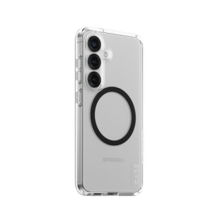 PanzerGlass CARE™ by ® Urban Combat Case Transparent w. Black Qi Compatible Samsung Galaxy S25 mobiele telefoon behuizingen Hoes Transparant