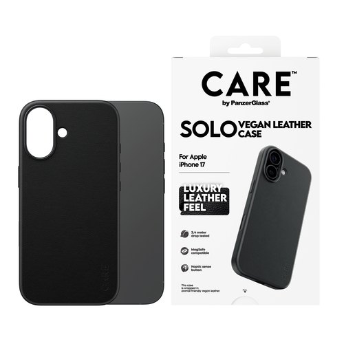 PanzerGlass CARE™ by ® Solo Case Black iPhone 17 mobiele telefoon behuizingen Hoes Zwart