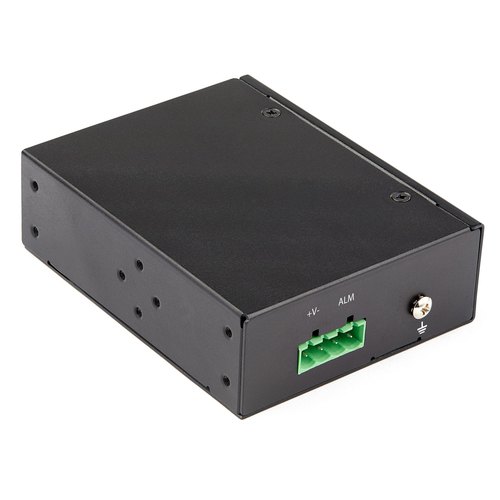 StarTech.com PoE+ Industrial Glasvezel naar Ethernet Media Converter 0W SFP naar RJ45 Single Mode/Multi Mode Gigabit Fiber naar Koper Compact design IP-30/ -40°C tot +75°C