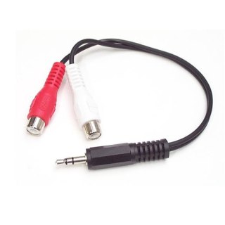 StarTech.com 15 cm stereo/audiokabel 3,5 mm mannelijk naar 2x RCA vrouwelijk