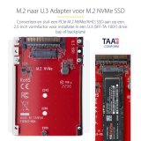 StarTech.com M.2 naar U.3 Adapter voor M.2 NVMe SSDs, PCIe M.2 Schijf naar 2.5inch U.3 (SFF-TA-1001) Host Adapter/Converter, TAA Compliant, 2.5" Drive Form Factor