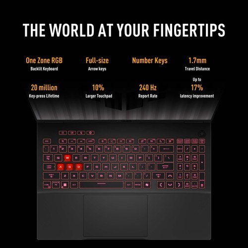 ASUS TUF Gaming A16 FA608UH-RV015W AMD Ryzen™ 7 260 Laptop 40,6 cm (16") WUXGA 16 GB DDR5-SDRAM 512 GB SSD NVIDIA GeForce RTX 5050 Wi-Fi 6E (802.11ax) Windows 11 Home Grijs AZERTY Belgisch