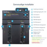 StarTech.com Standalone Dual Bay M.2 SATA/NVMe Duplicator/Wisser, HDD/SSD Cloner voor M.2 PCIe AHCI/NVMe/SATA, NIST 800-88 & DoD 5220.22-M Secure Erase, 2.5/3.5in Schijven, Hard Drive Sanitizer