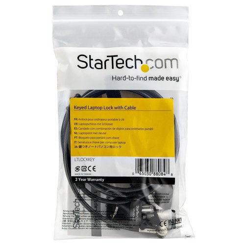 StarTech.com Laptopslot met kabel - Push-to-Lock knop