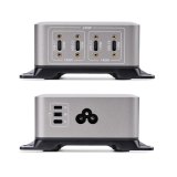 StarTech.com 4-Port Multi-Device USB-C Oplader, Totaal 240W, Single Port 140W EPR, PD 3.1, Poorten met Schroefvergrendeling, Opbouwmontage, Ideaal voor Vergaderzalen