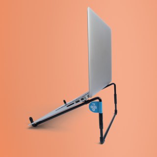 R-Go Tools Laptopstandaard R-Go Steel Travel, ergonomisch en opvouwbaar, geschikt voor 10-22 inch laptop, zwart