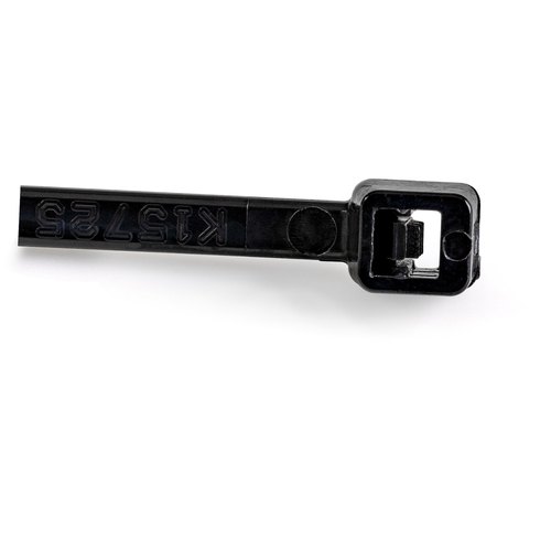 StarTech.com 15 cm Zwarte Kabelbinders 3 mm Breed, 39 mm Bundeldiameter, 18 kg Treksterkte Zelfsluitende Snelbinders uit Nylon met Gebogen Punt, 94V-2/UL Listed, 1000 stuks