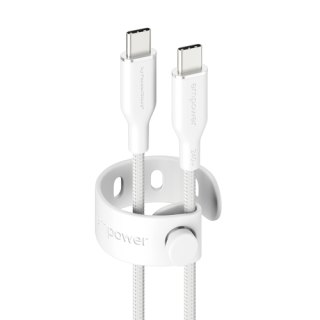 PanzerGlass empower™ by ® Racing 240W USB-C to USB-C Cable | USB 2.0 | 2M | Silver White USB-kabel Wit