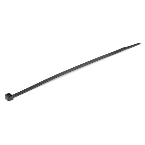 StarTech.com 20 cm Zwarte Kabelbinders 4 mm Breed, 55 mm Bundeldiameter, 22 kg Treksterkte Zelfsluitende Snelbinders uit Nylon met Gebogen Punt, 94V-2/UL Listed, 1000 stuks