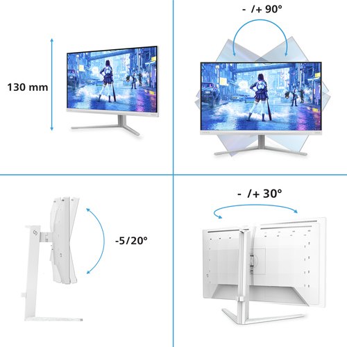 Philips Evnia 5000 27M2N5201P/00 computer monitor 68,6 cm (27") 1920 x 1080 Pixels Full HD LCD Wit