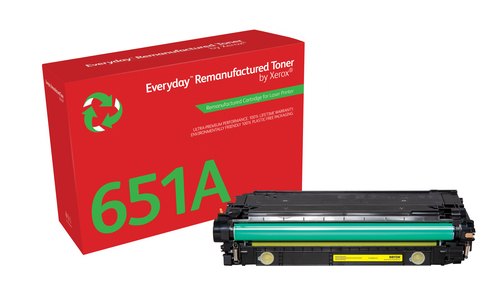 Everyday ™ Geel Remanufactured Toner van Xerox compatible met HP 651A 650A 307A (CE342A/CE272A/CE742A), Standaard capaciteit