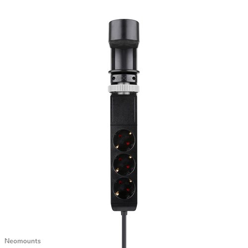 Neomounts DS22-840BL6 Bureaucontactdoos met klem en USB-C en USB-A poorten - Quick-charge