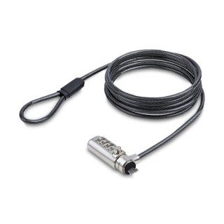 StarTech.com Dun K-Slot Compatibel Laptop Kabelslot, 1,5m Laptop Beveiligingskabel, Anti-Diefstal Slot voor Laptop/Notebook, Snijbestendige Kabel, 4-Cijferslot