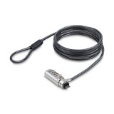 StarTech.com Dun K-Slot Compatibel Laptop Kabelslot, 1,5m Laptop Beveiligingskabel, Anti-Diefstal Slot voor Laptop/Notebook, Snijbestendige Kabel, 4-Cijferslot