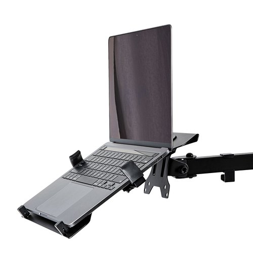 StarTech.com VESA Laptophouder, Verstelbare Notebook Tray voor Monitorarm (4.5kg), 75x75 & 100x100 VESA Montagegaten, Geventileerd, Bureau Laptop Steun/Beugel/Lade