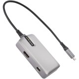 StarTech.com USB C Multiport Adapter, USB Type-C naar 4K 60Hz HDMI 2.0, 100W Power Delivery Pass-through, 3-Port 10Gbps USB Hub, Compacte USB C Mini Dock, 25cm Kabel