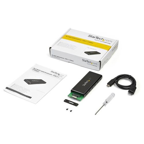 StarTech.com M.2 SSD behuizing voor M.2 SATA SSD - USB 3.1 (10Gbps) met USB-C kabel