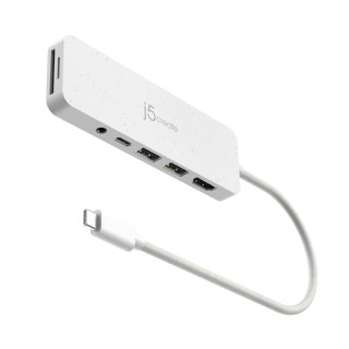 j5create JCD373EW-N Milieuvriendelijke USB-C®-hub met meerdere poorten en stroomvoorziening