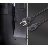 Manhattan Voedingskabel, Europese Schuko-stekker (CEE 7/4) naar C13-connector, 5 m, 10 A, zwart, netkabel, levenslange garantie