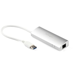 StarTech.com 3-Port USB Hub met Ethernet, USB-A Ports, Gigabit Ethernet/GbE, USB 5Gbps, Robuust Ontwerp, Bus-Powered, Compacte USB 3.0 Laptop Hub