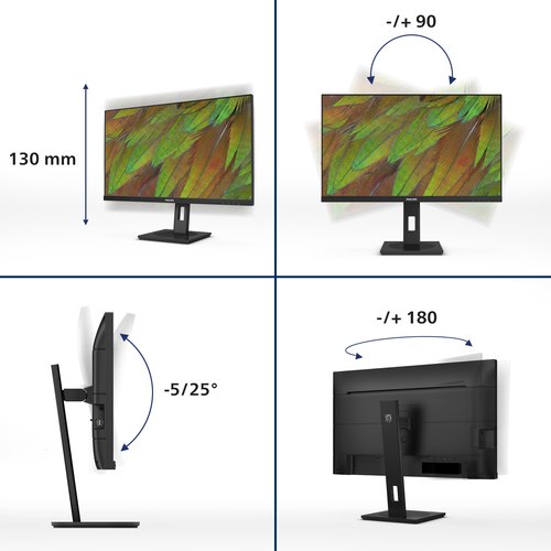 Philips 3000 series 27B1U3900/00 computer monitor 68,6 cm (27") 3840 x 2160 Pixels 4K Ultra HD LCD Zwart