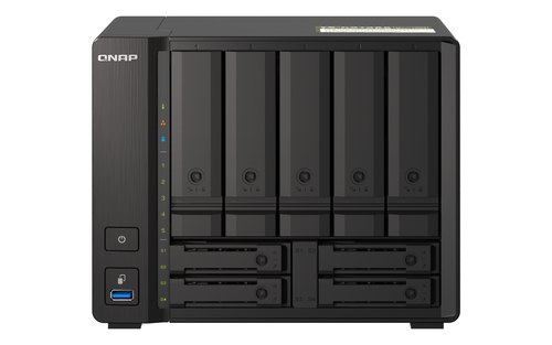 QNAP TS-H973AX NAS Tower Ryzen Embedded V1500B 8 GB DDR4 0 TB QuTS hero Zwart